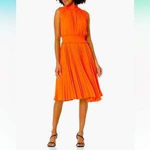 Nanette Nanette Lepore Women's Smocked High Neck Pleated Musk Melon Size 2